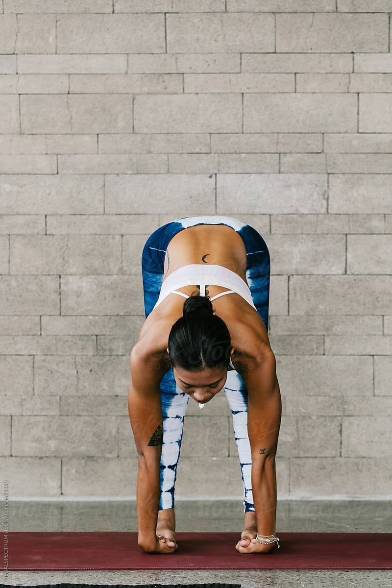 Yoga - Woman Doing Forward Bend