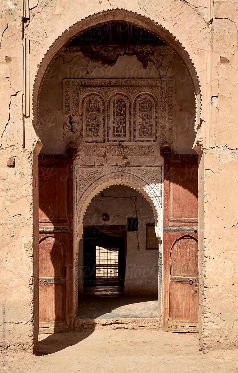 Entrance To arabic house, Marrakech, Morocco.