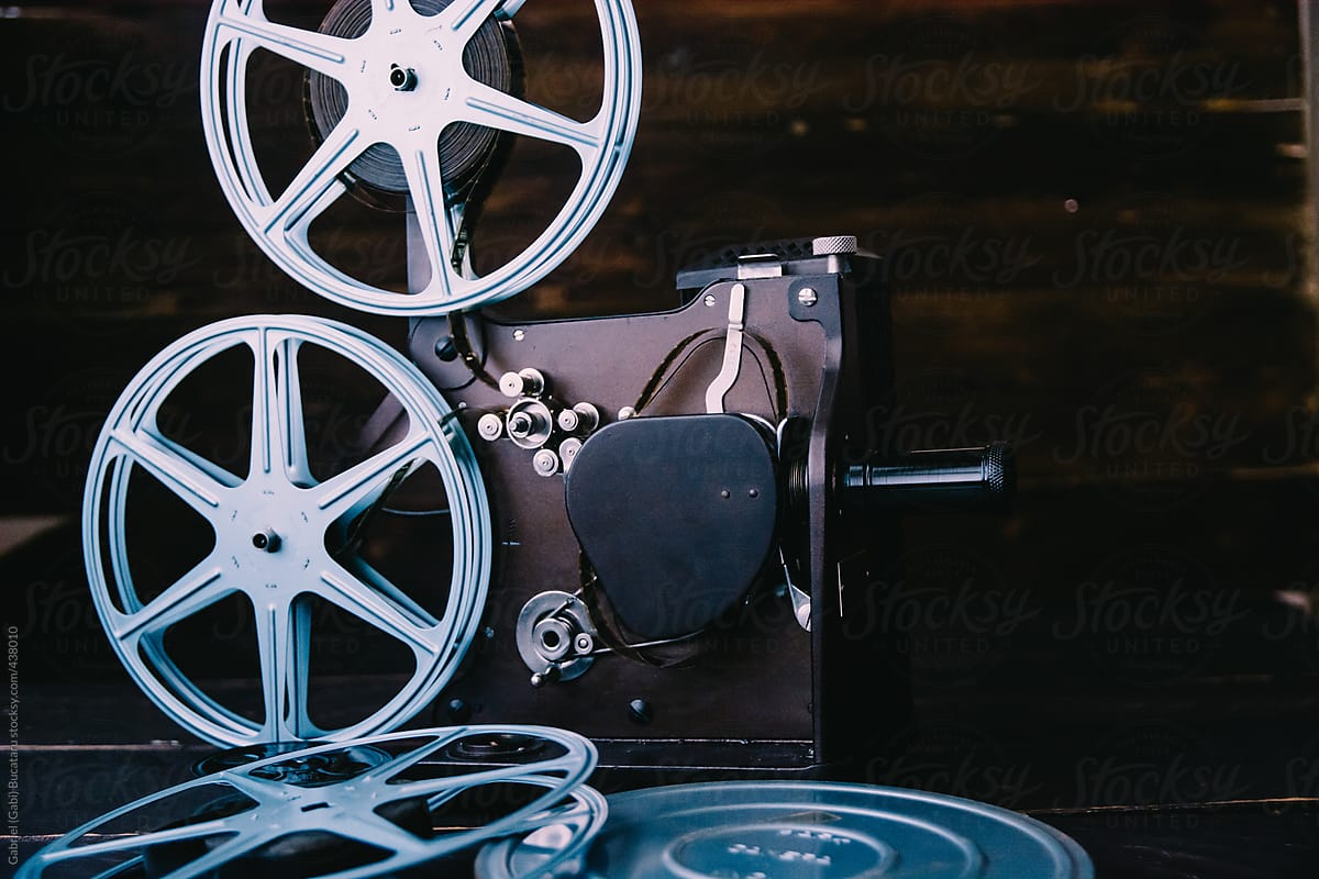 Antique film projector