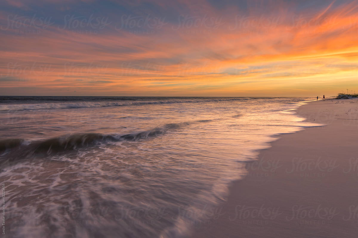Gulf Islands Beach Sunset After Michael