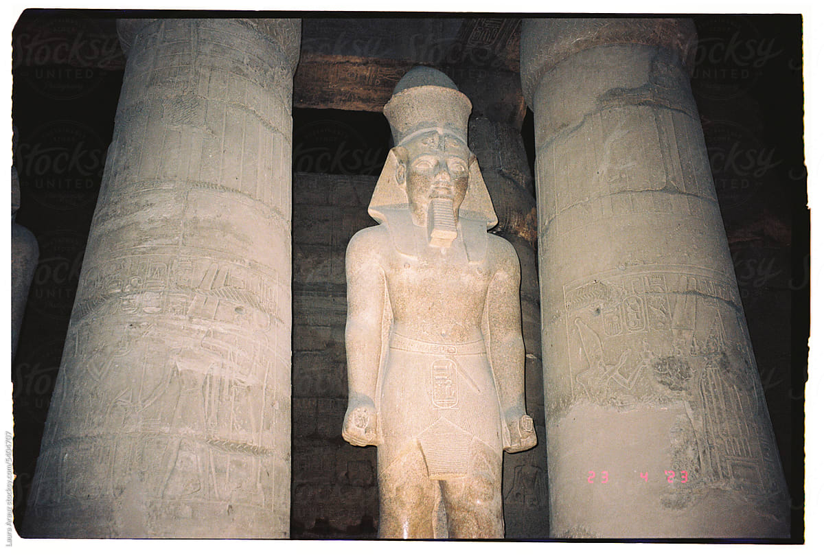 Sculpture at temple in Egypt