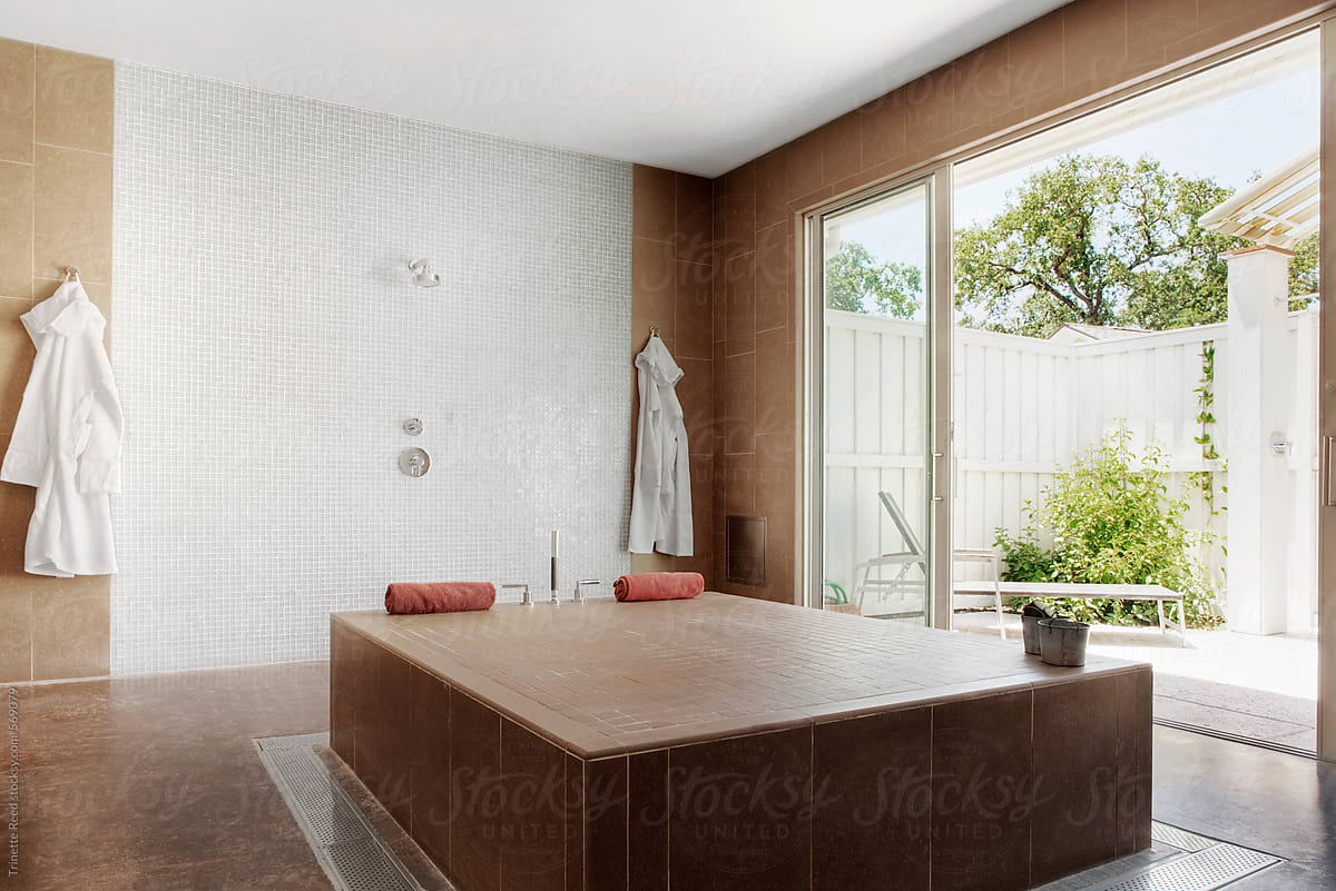 Architecture image of spa treatment room at luxury spa