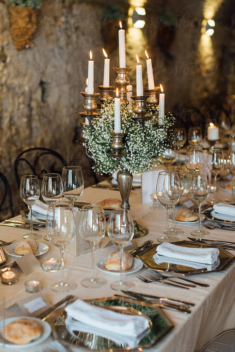Elegant wedding banquet details