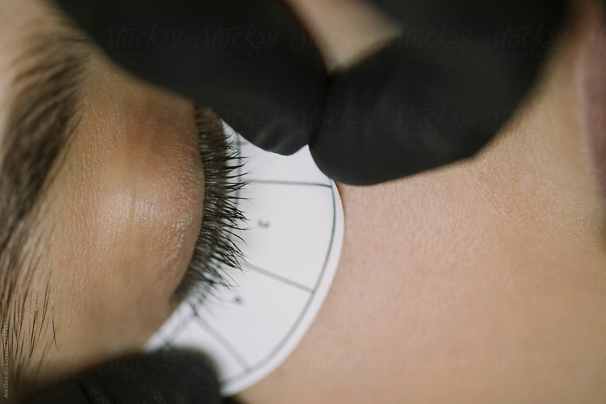 Young Woman Getting Natural Lash and Brows treatment