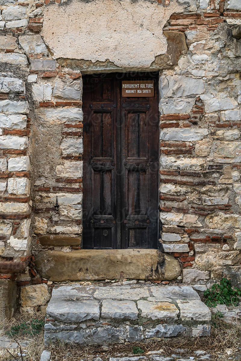 Old wooden doorway