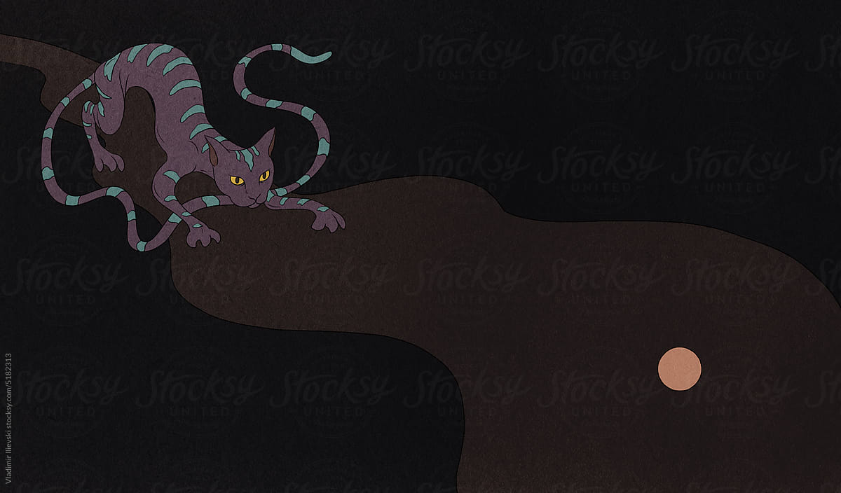 The Giant Reptilian Feline attacks the Grapefruit Moon