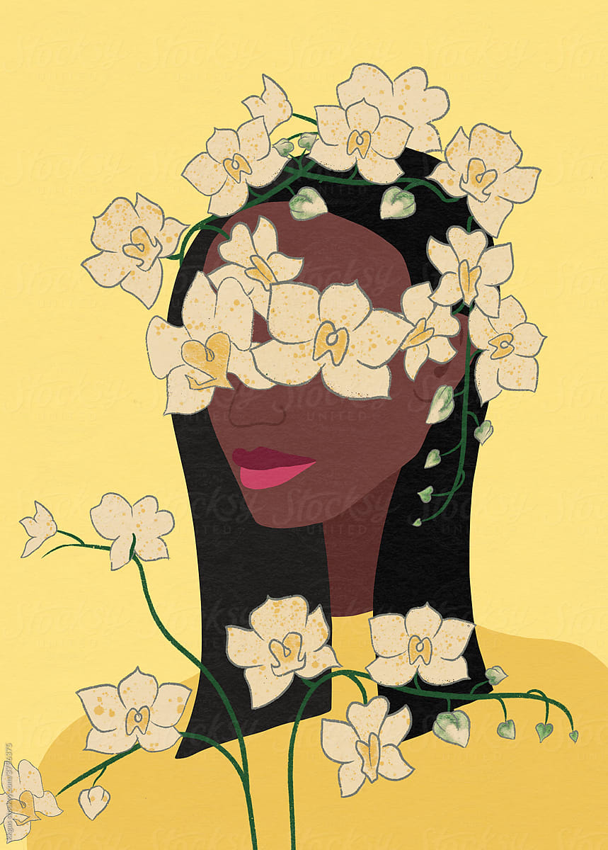 Spring flower woman