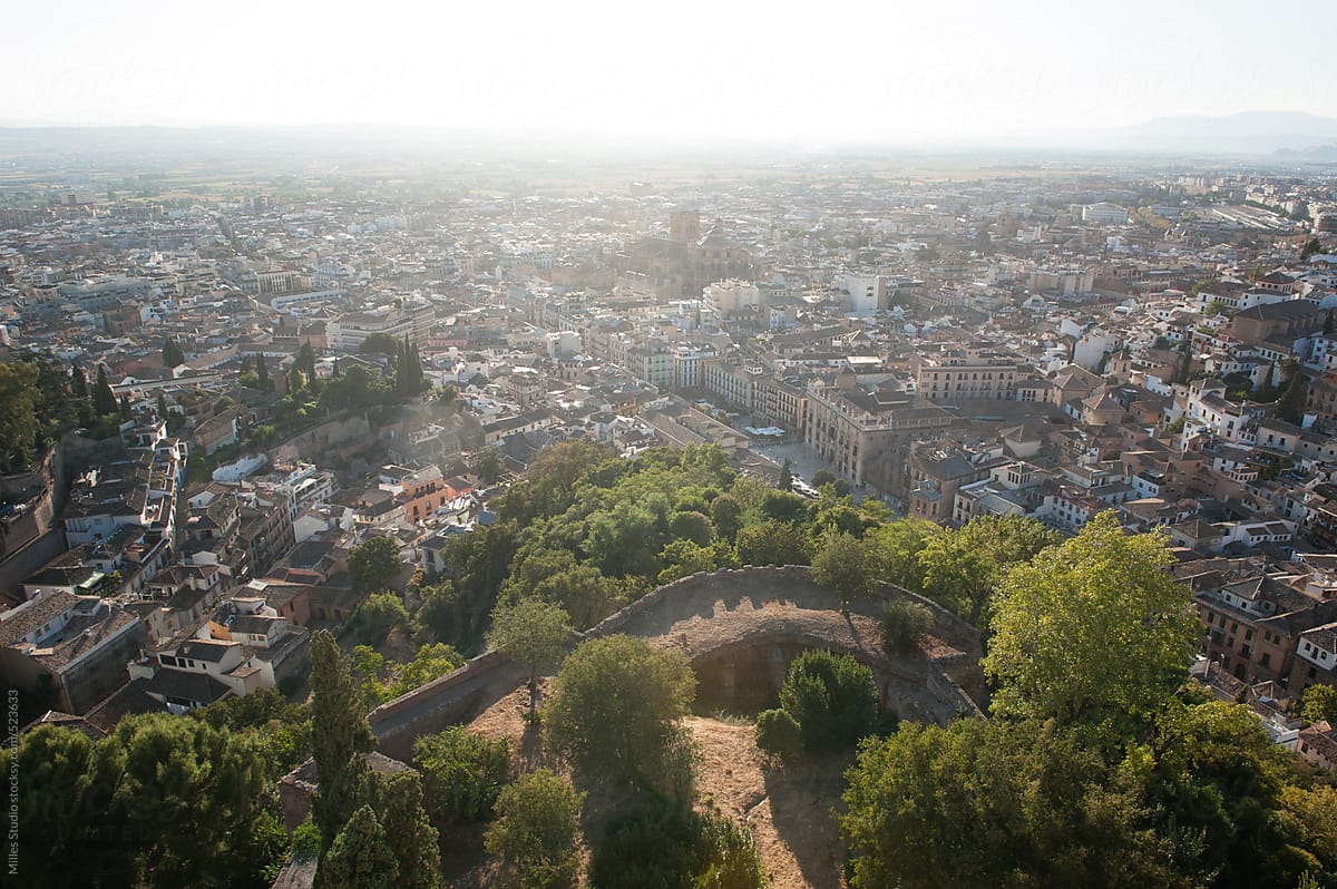 Aerial view of Granada, Spain
