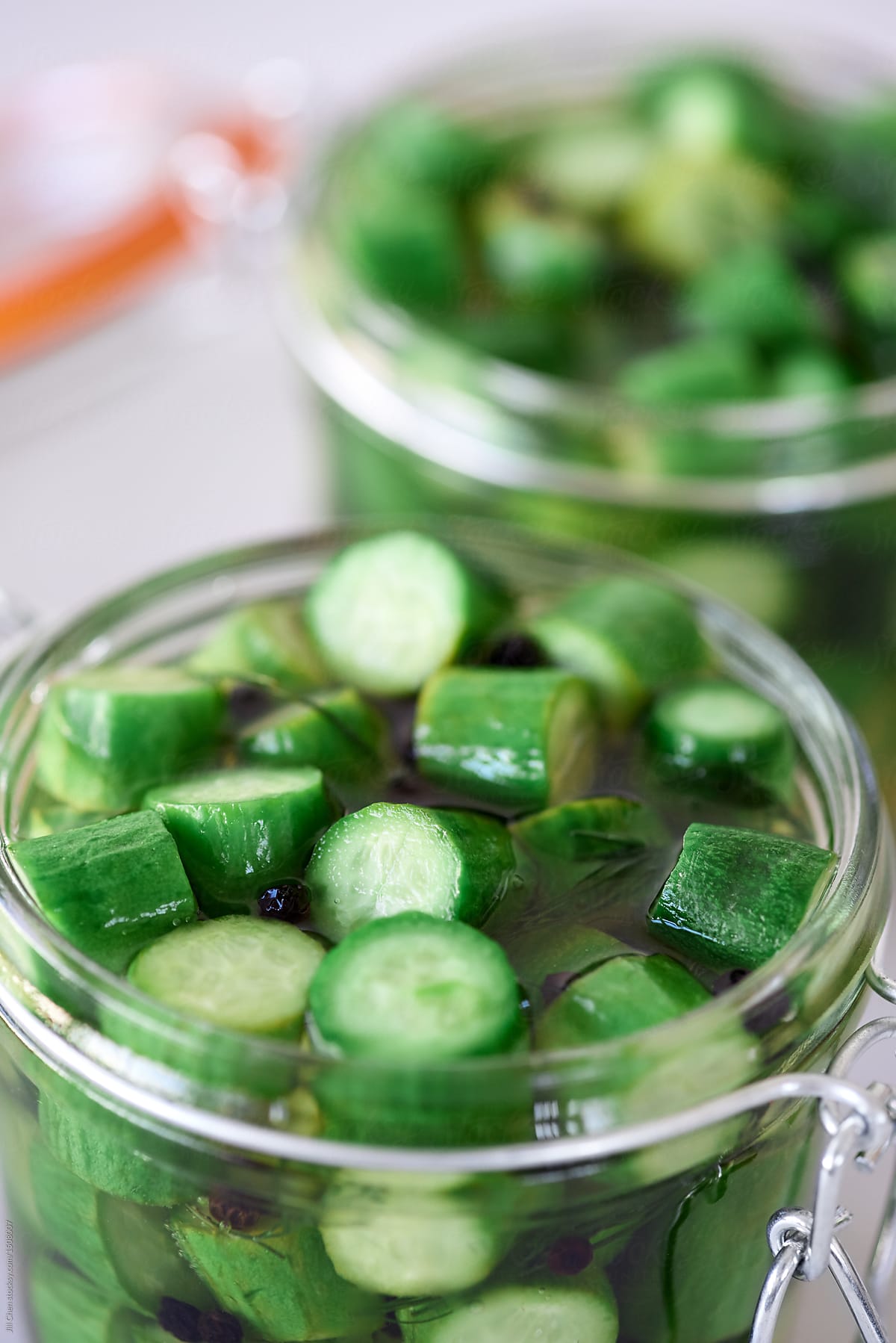 Homemade pickles cucumber