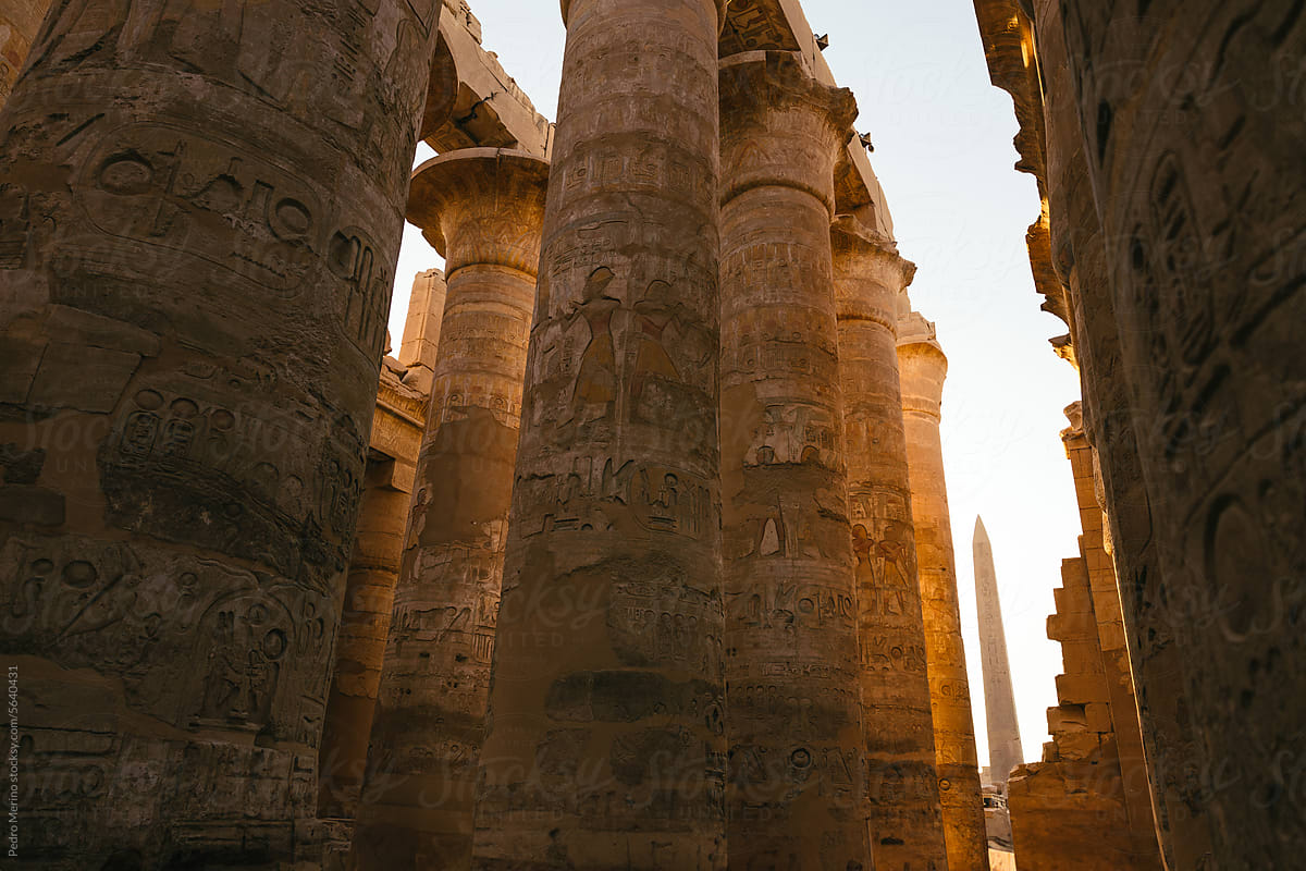 Columns of the Karnak Temple (Luxor, Egypt).