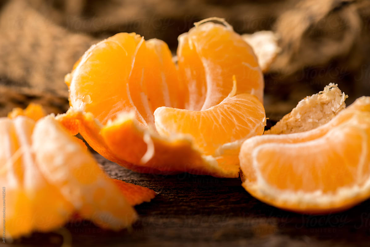 Mandarin Orange on Wood