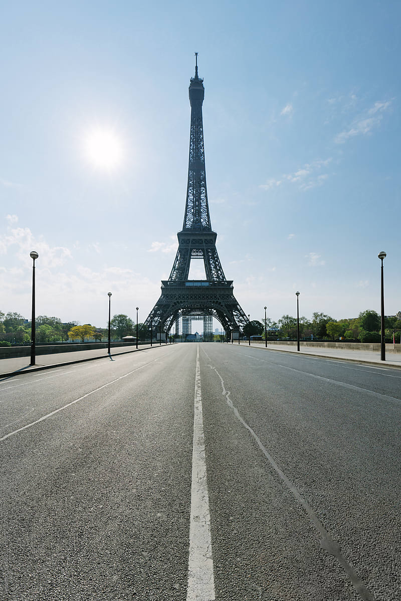 Eiffel Tower in Paris during lockdown