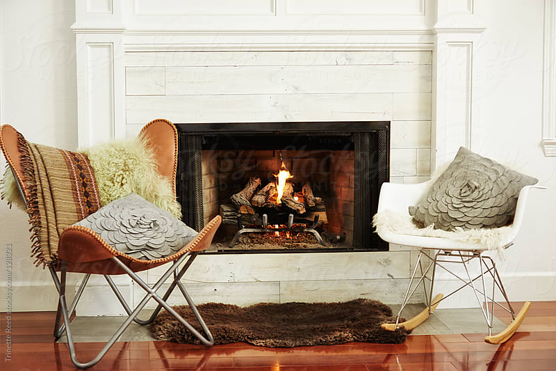 fireplace chairs living room