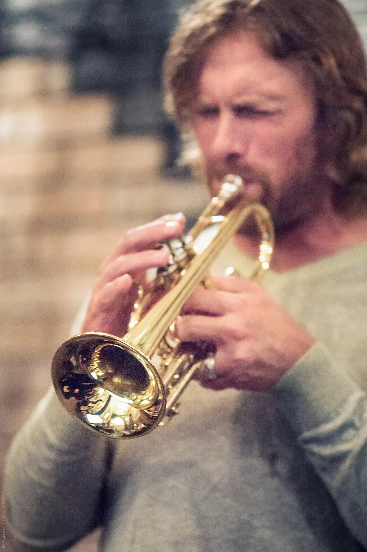 Portrait of trumpet musician