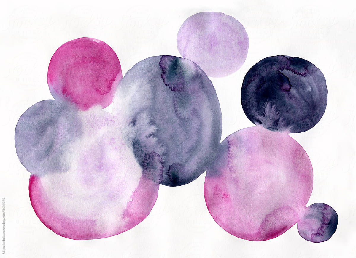 Circles of different shades of violet