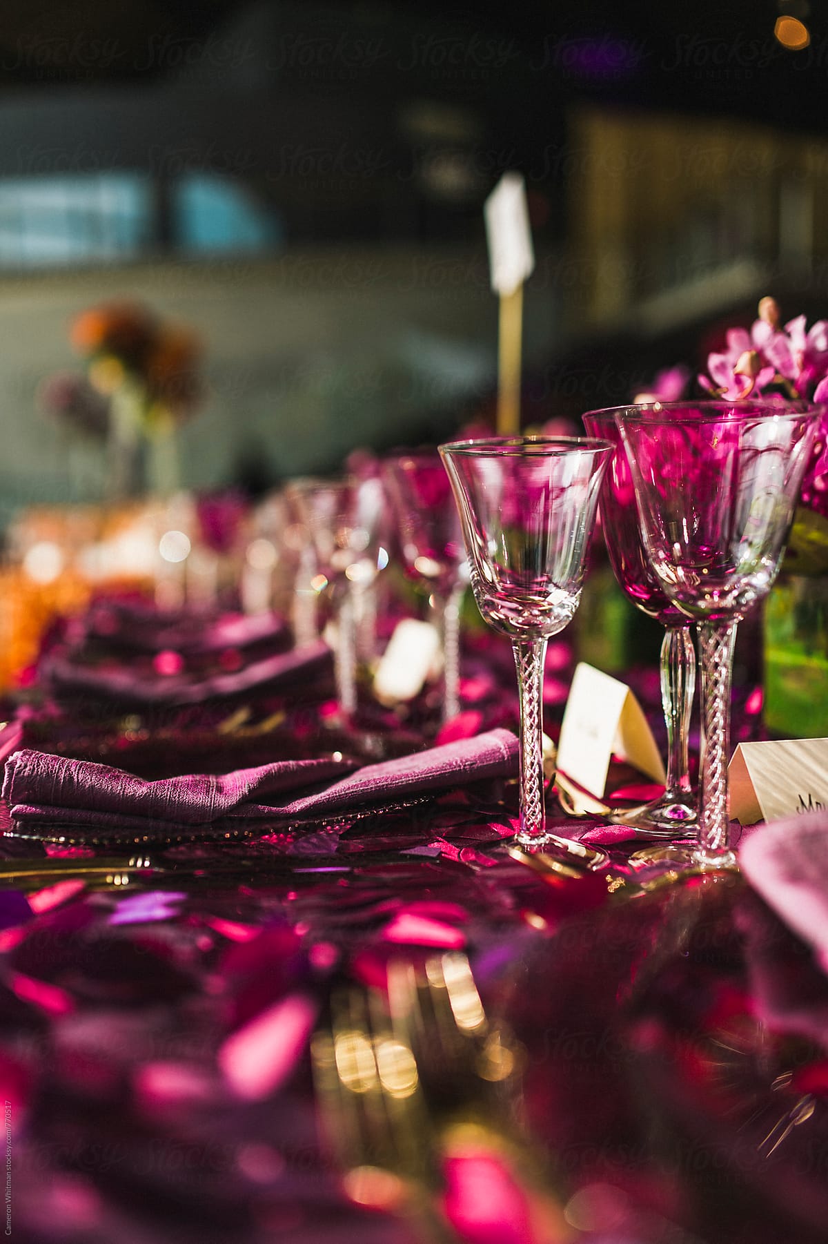 Table Setup for an elegant gala event