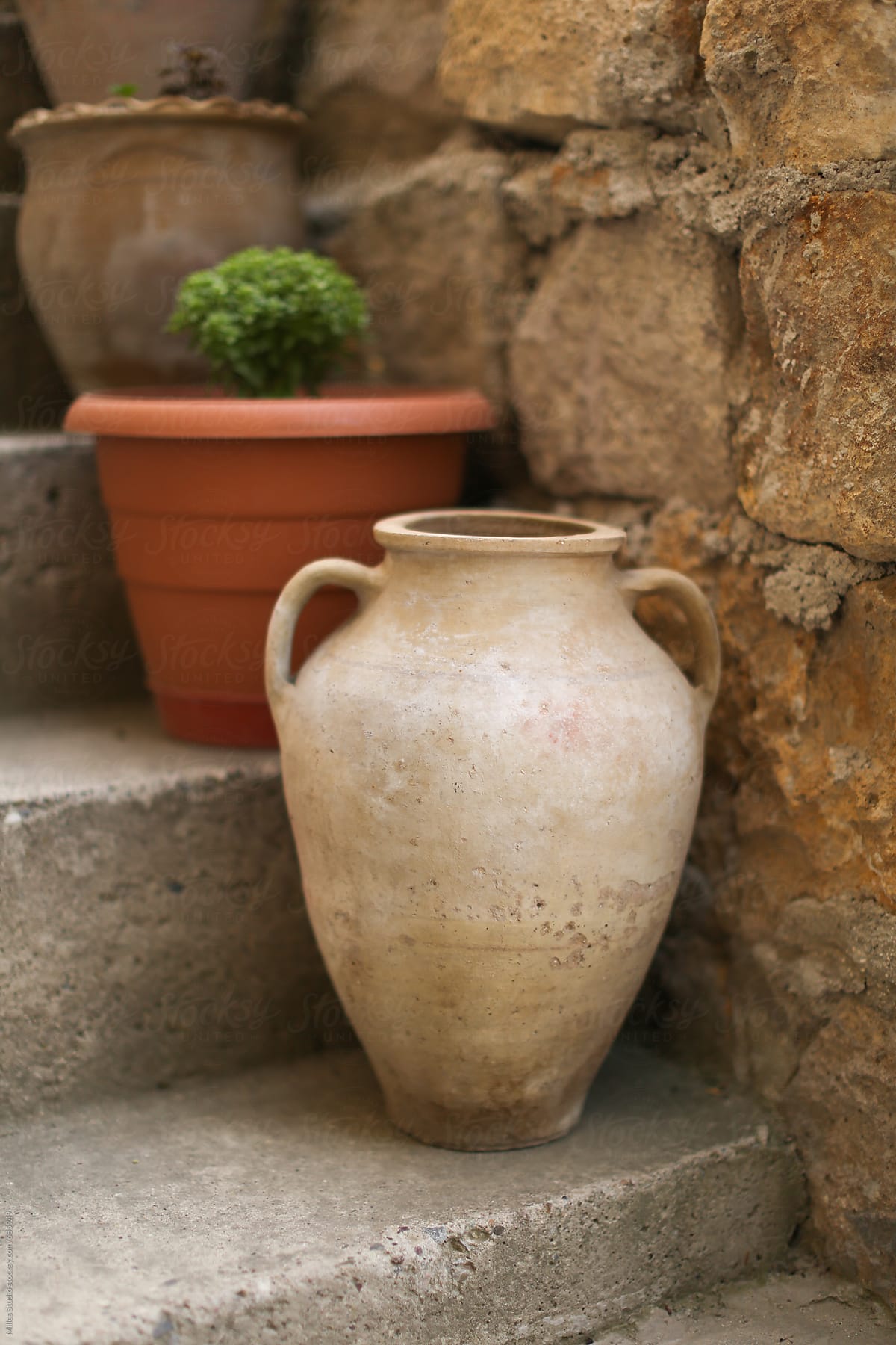 Old clay amphora