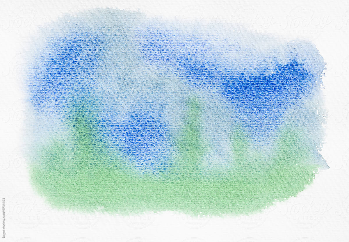 Winter watercolor abstract