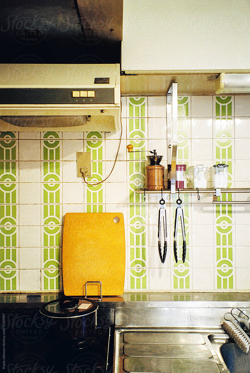 Lime green kitchen scene