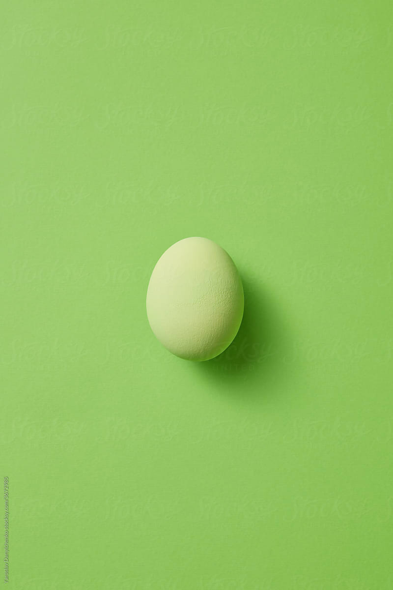 One small green Easter egg