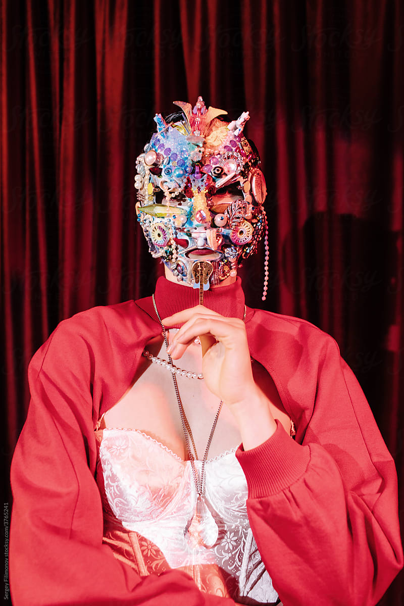 Woman wearing mask