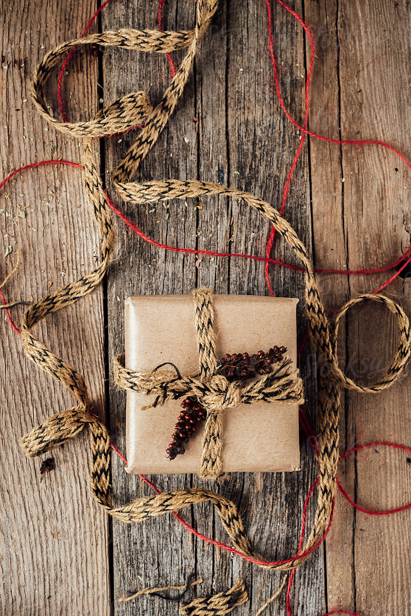 Single Rustic Christmas Gift From Above