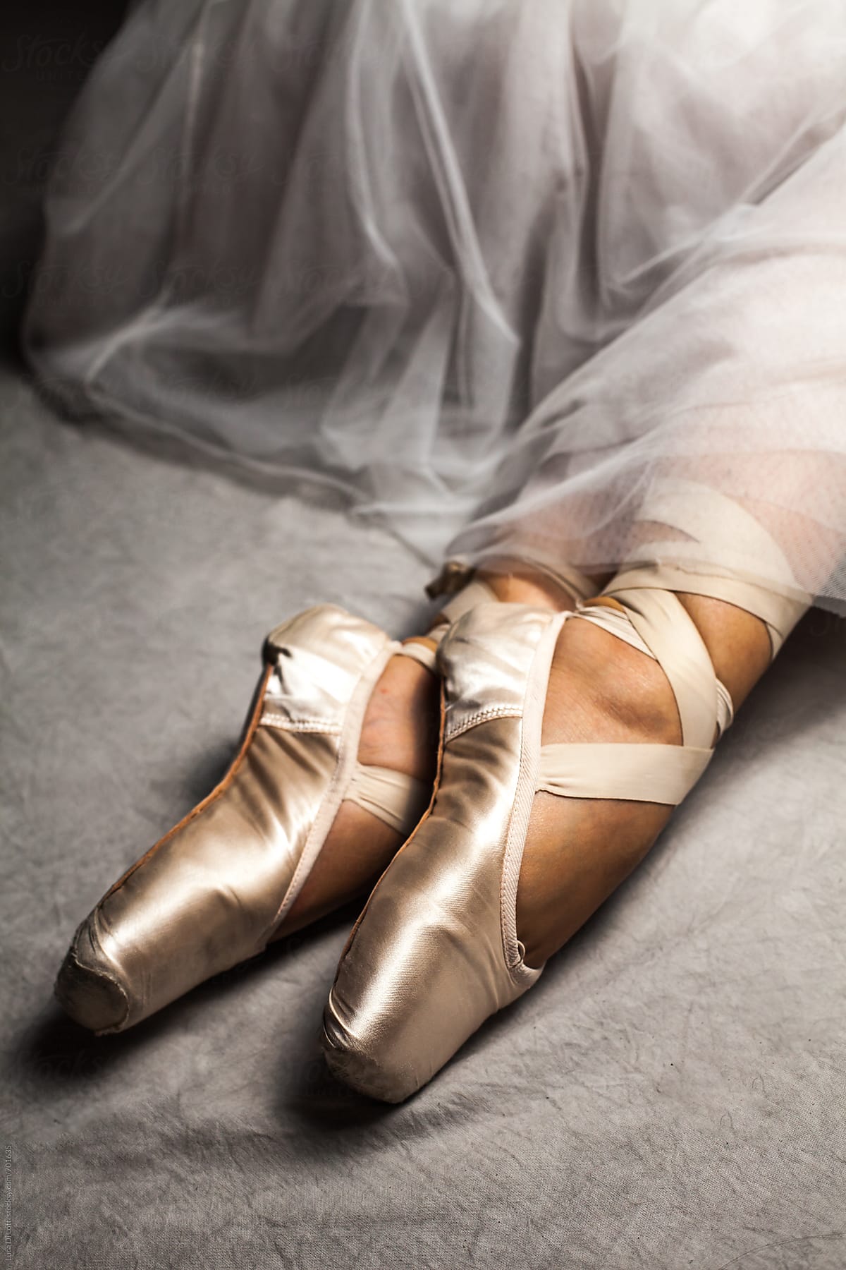 Golden Pointe shoes