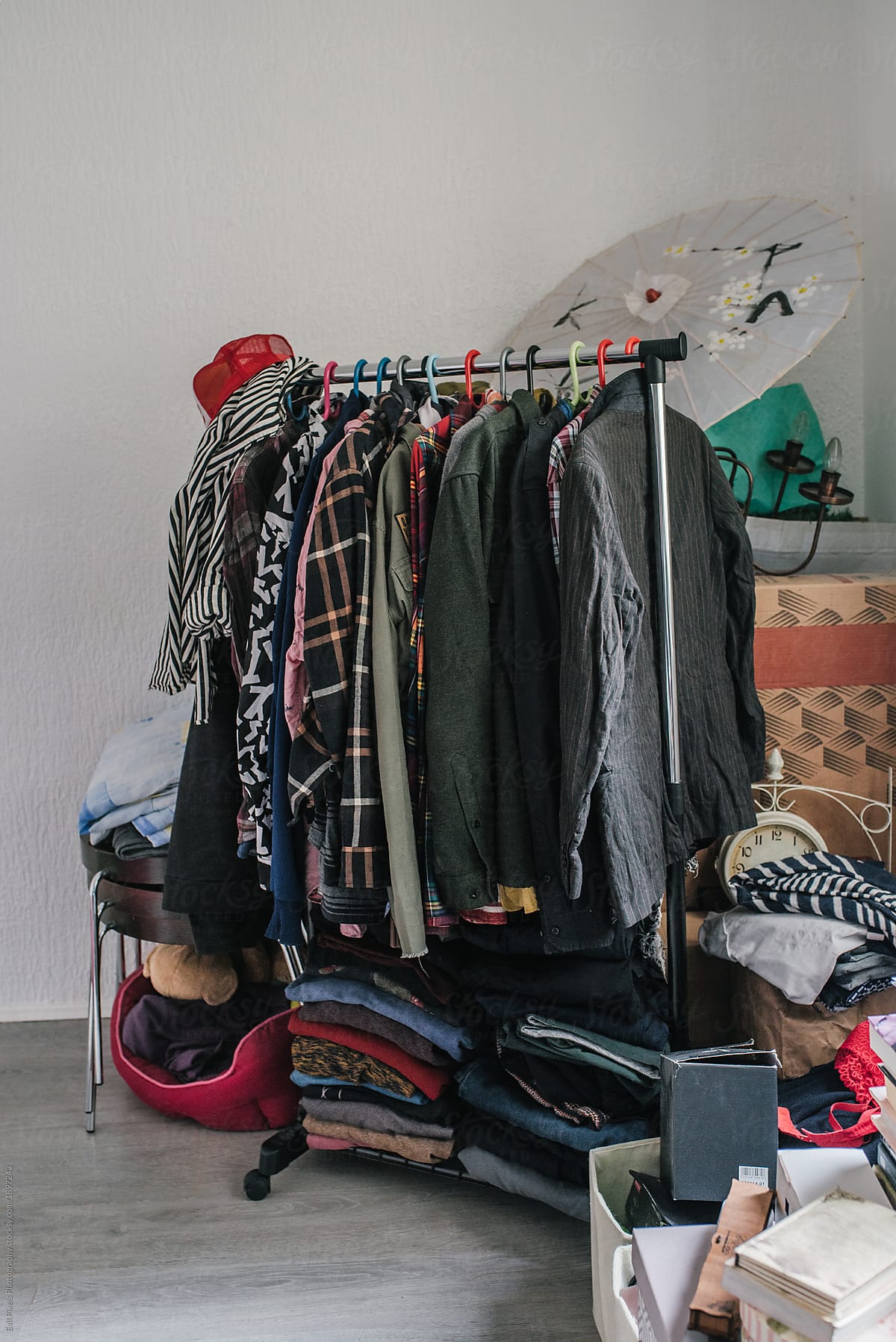 Clothes Rack Full Of Clothes by Stocksy Contributor Branislava Zivic  Zrnic - Stocksy