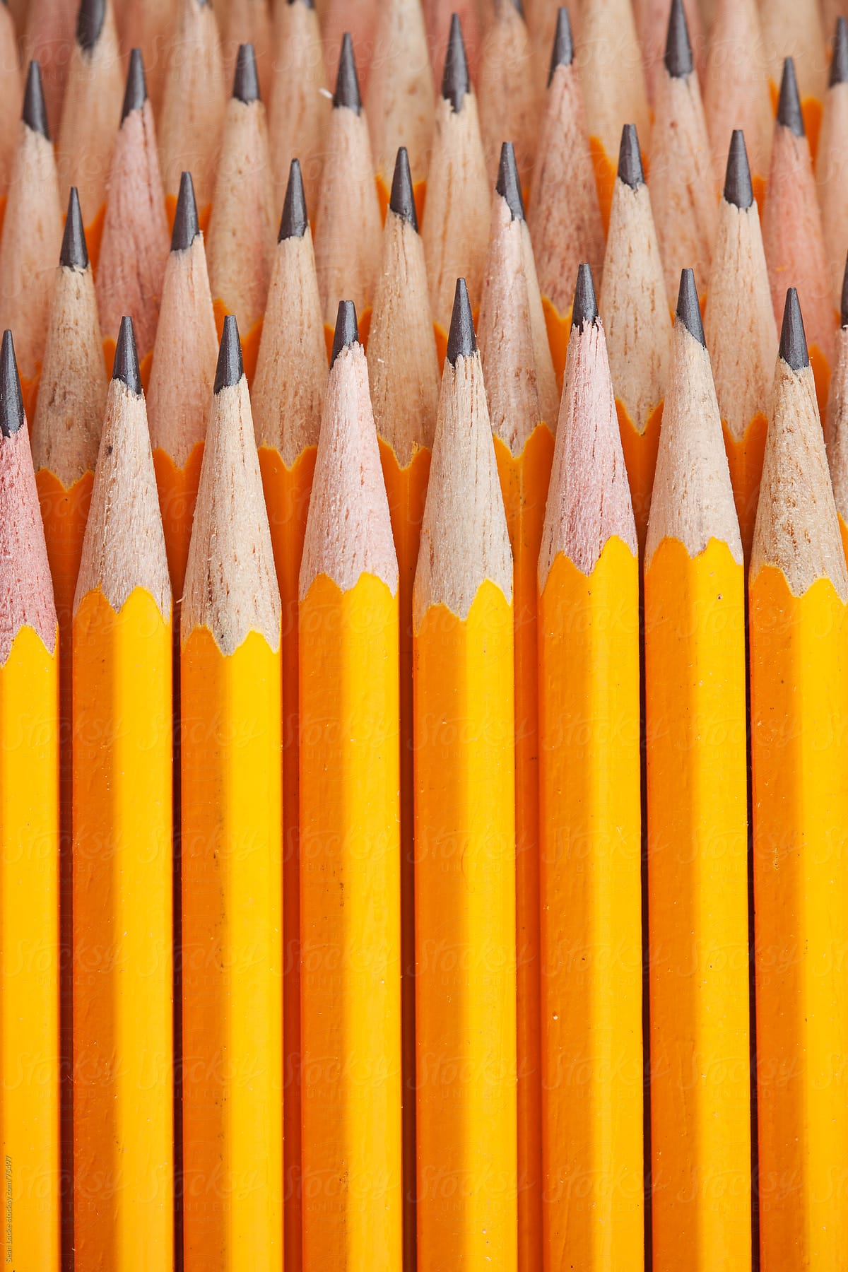 Pencils: Pencils Stacked in Pattern