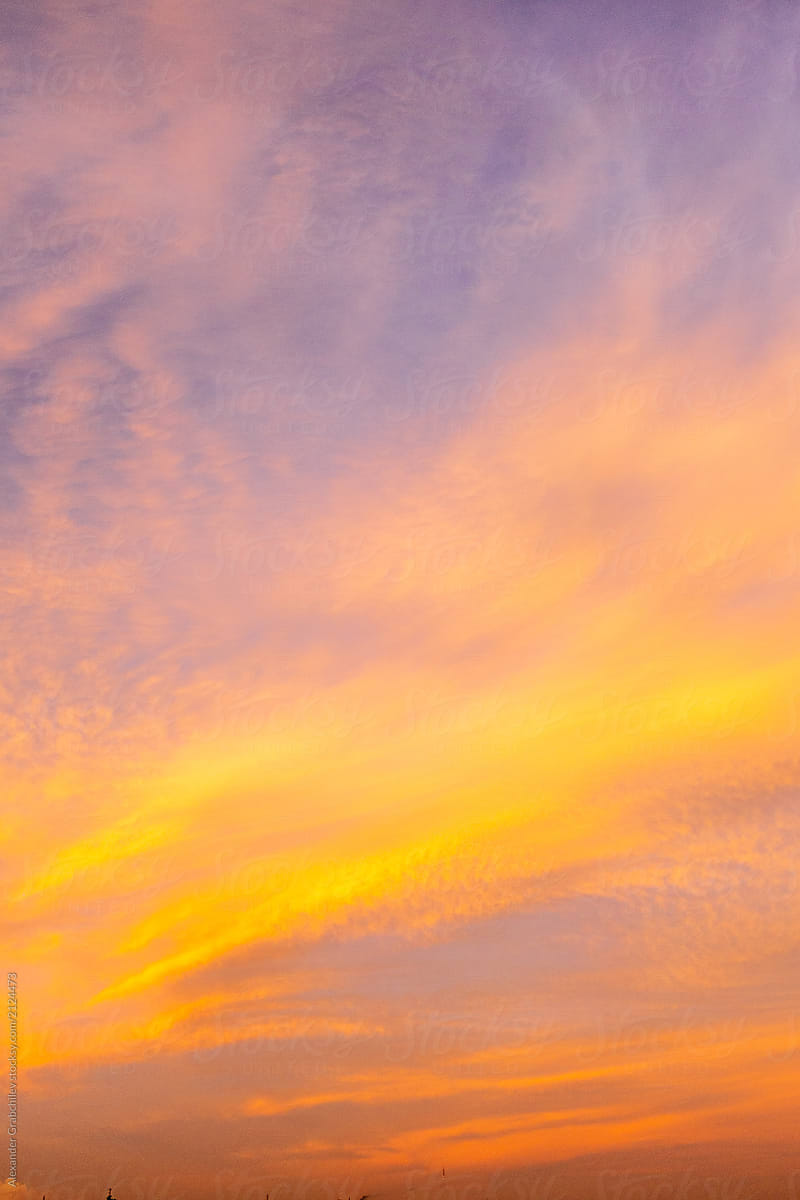 Sunset Sky Background By Alexander Grabchilev Stocksy United