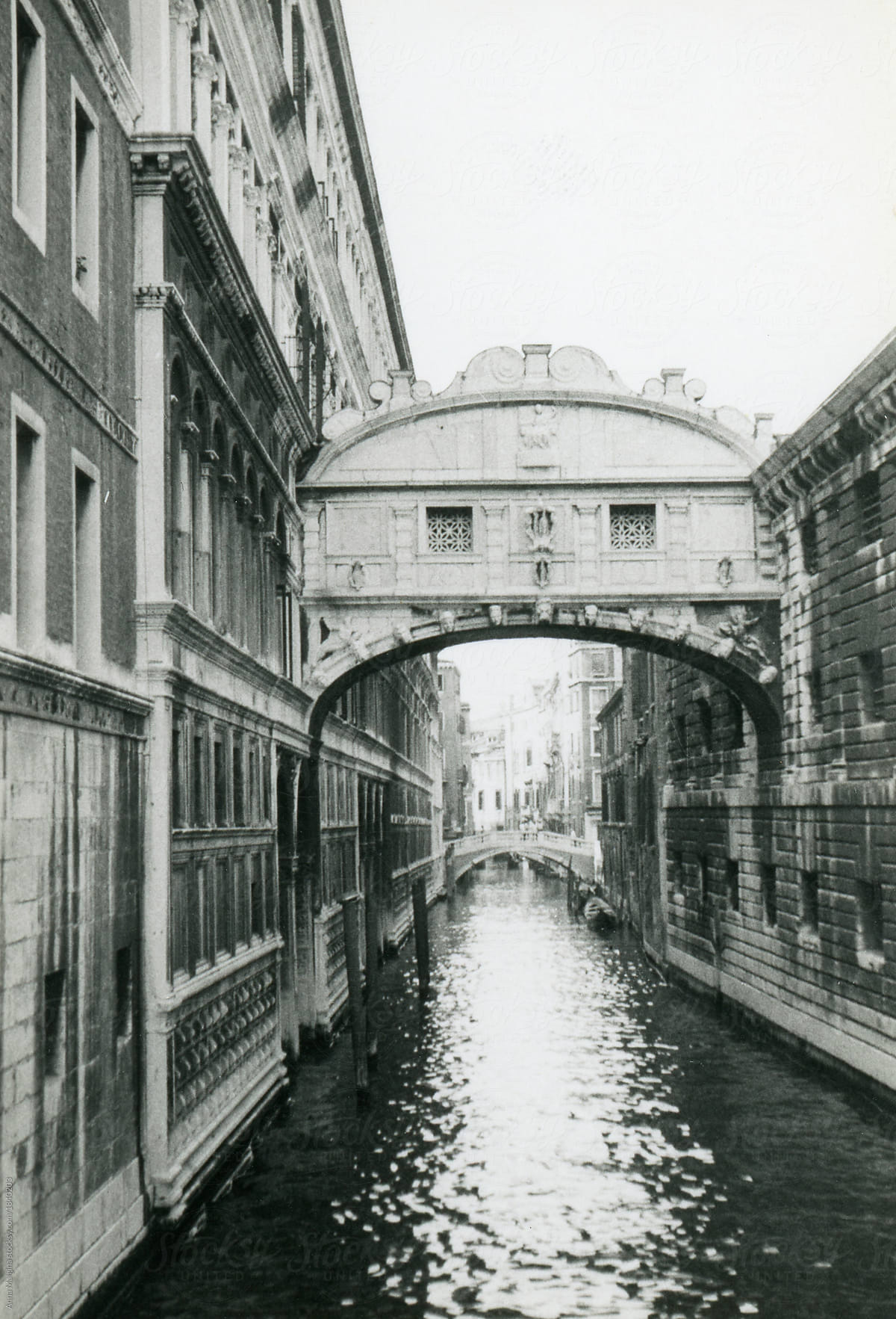 An old photo Venitian Ponte dei sospiri