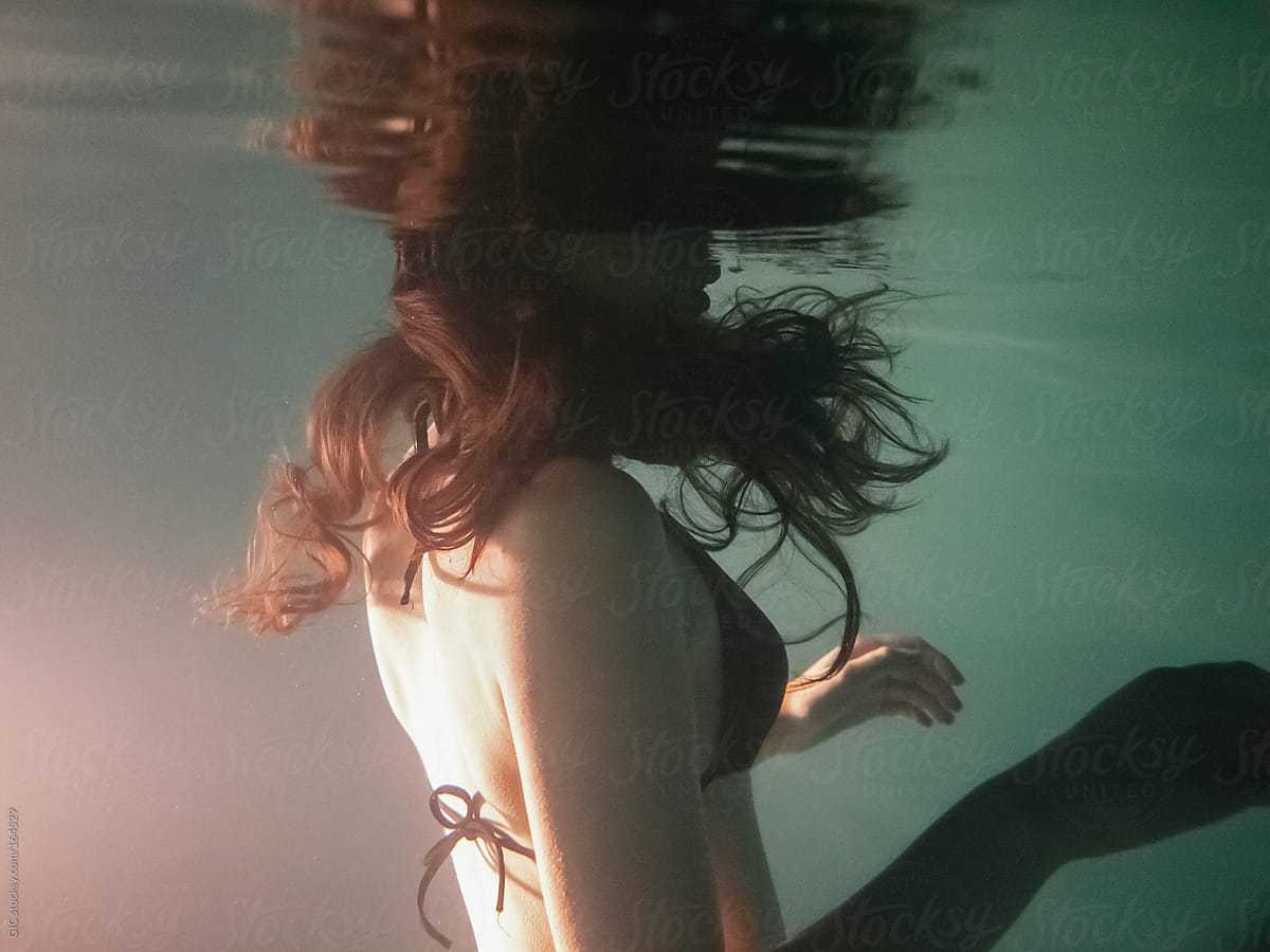 Woman Underwater By Stocksy Contributor Simone Wave Stocksy