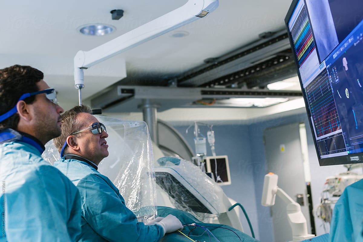 Doctors Operating Using Robot-Assisted Surgery