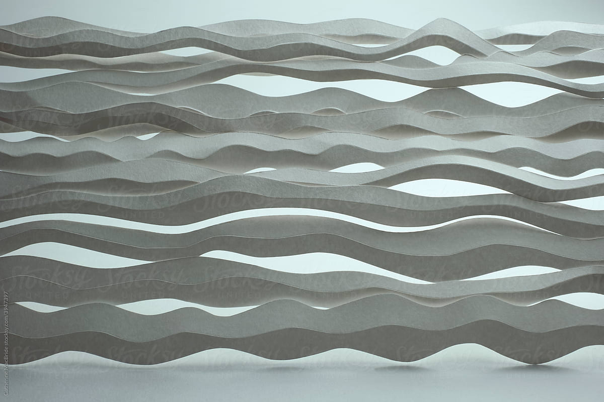 Wavy Paper Craft Abstract