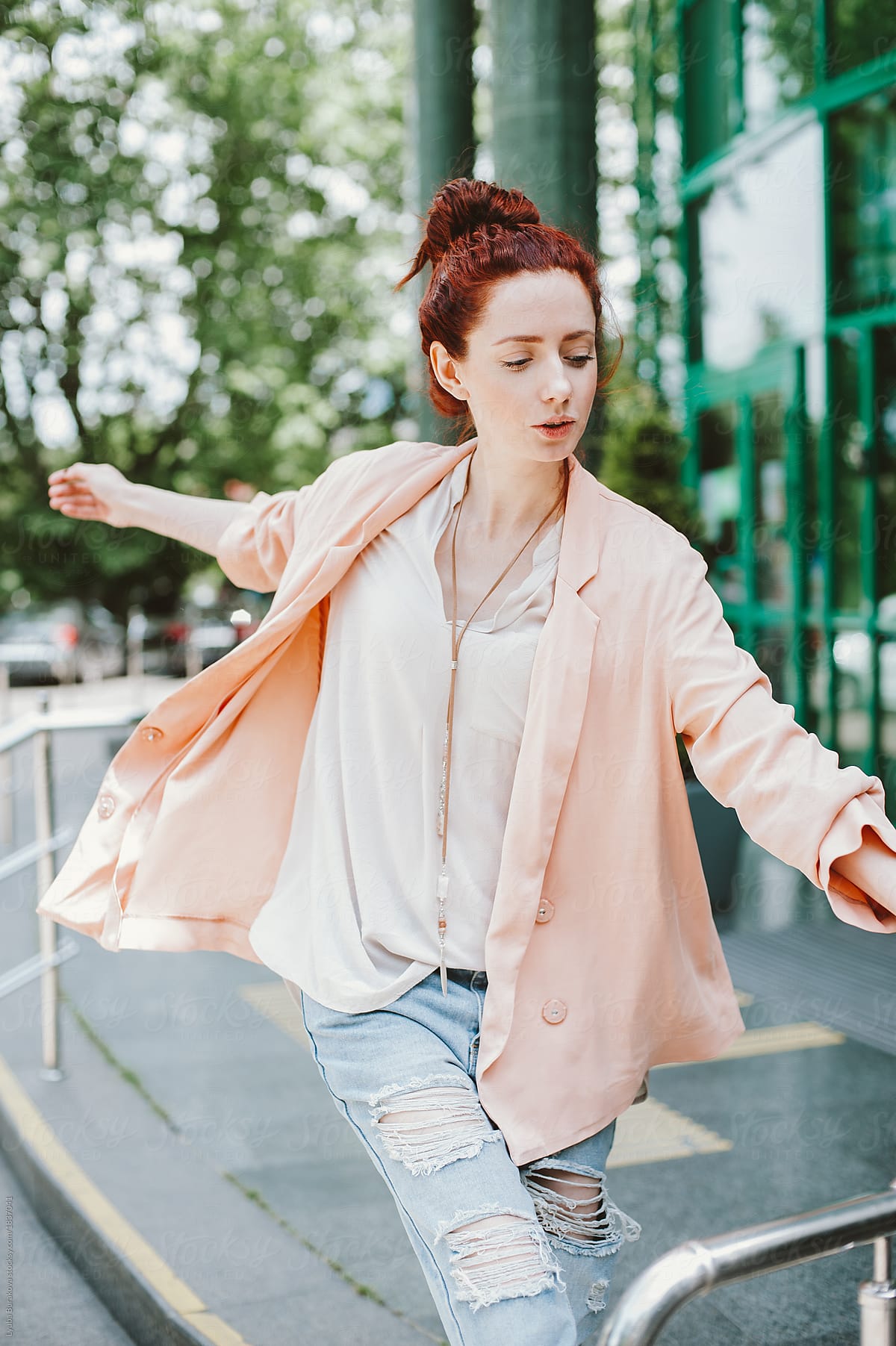 Woman Dancing Outdoors By Stocksy Contributor Amor Burakova Stocksy 2280