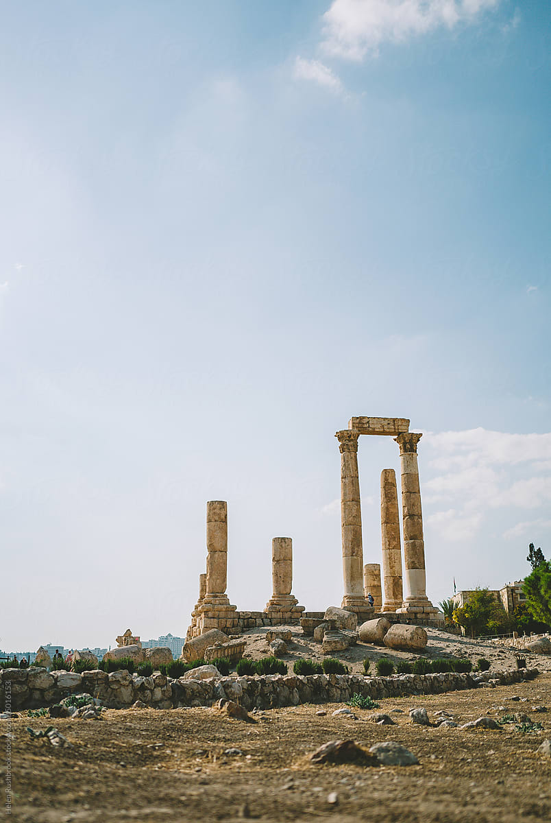 The Temple of Hercules at the Citadel in Amman