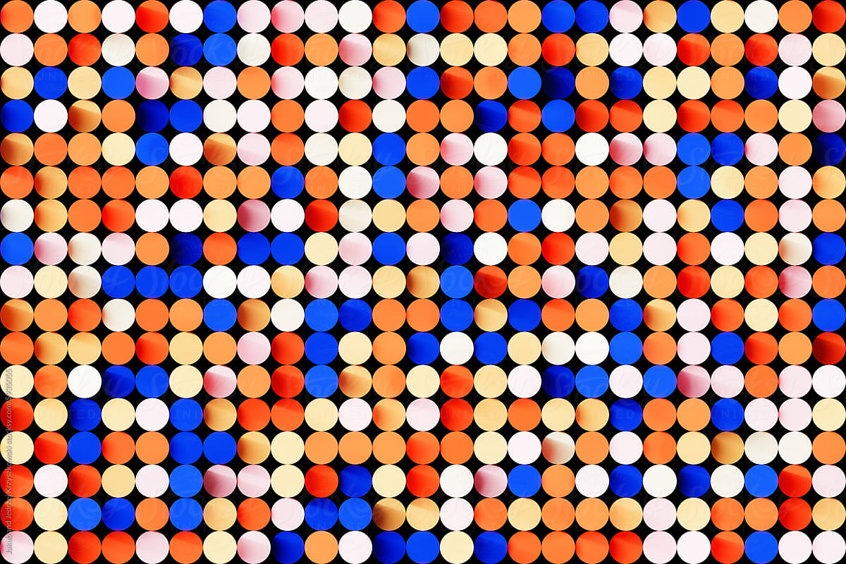 Retro Colors Polka Dot Wallpaper