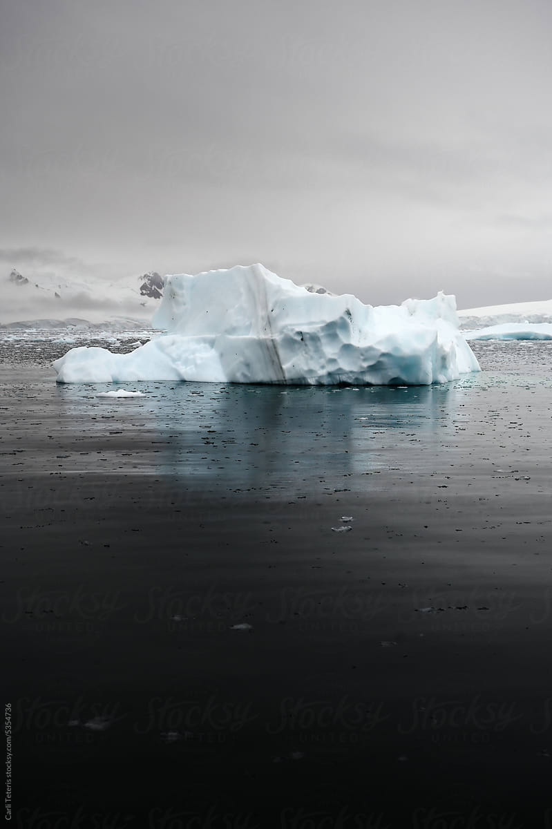 Iceberg floating in Antarctica