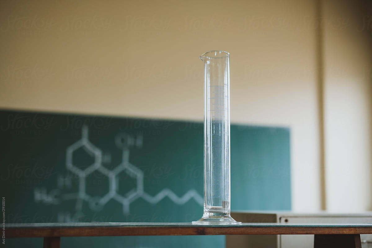 Lab Glassware In A School Classroom