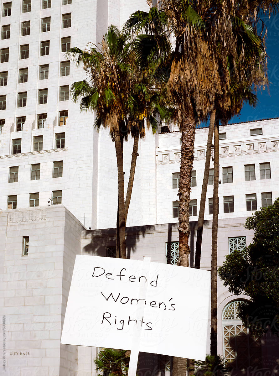 Defend Women's Rights Protest Sign