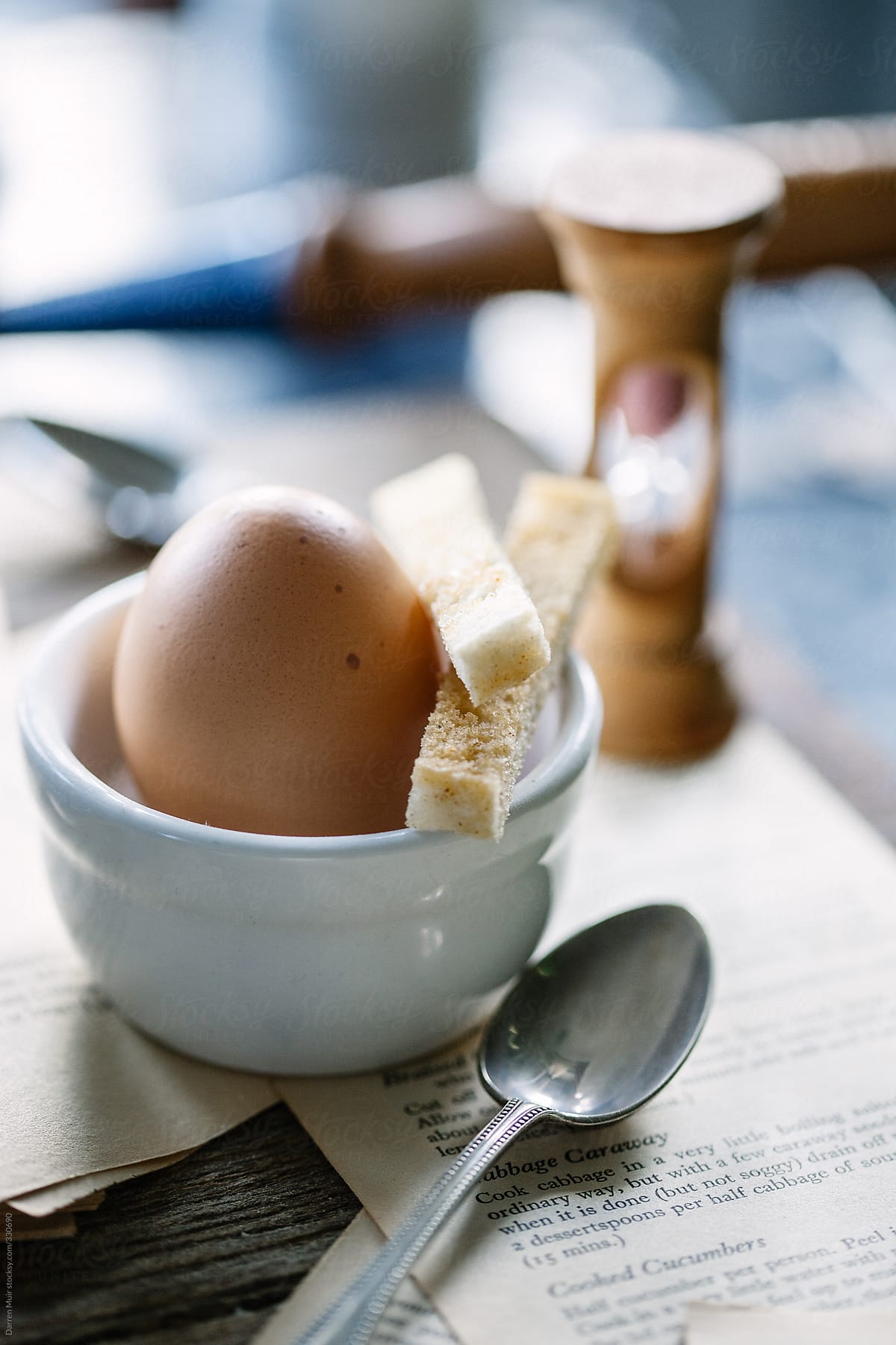 Boiled egg breakfast.