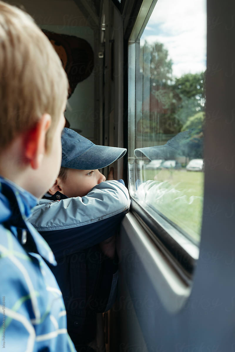 Children travel by train.