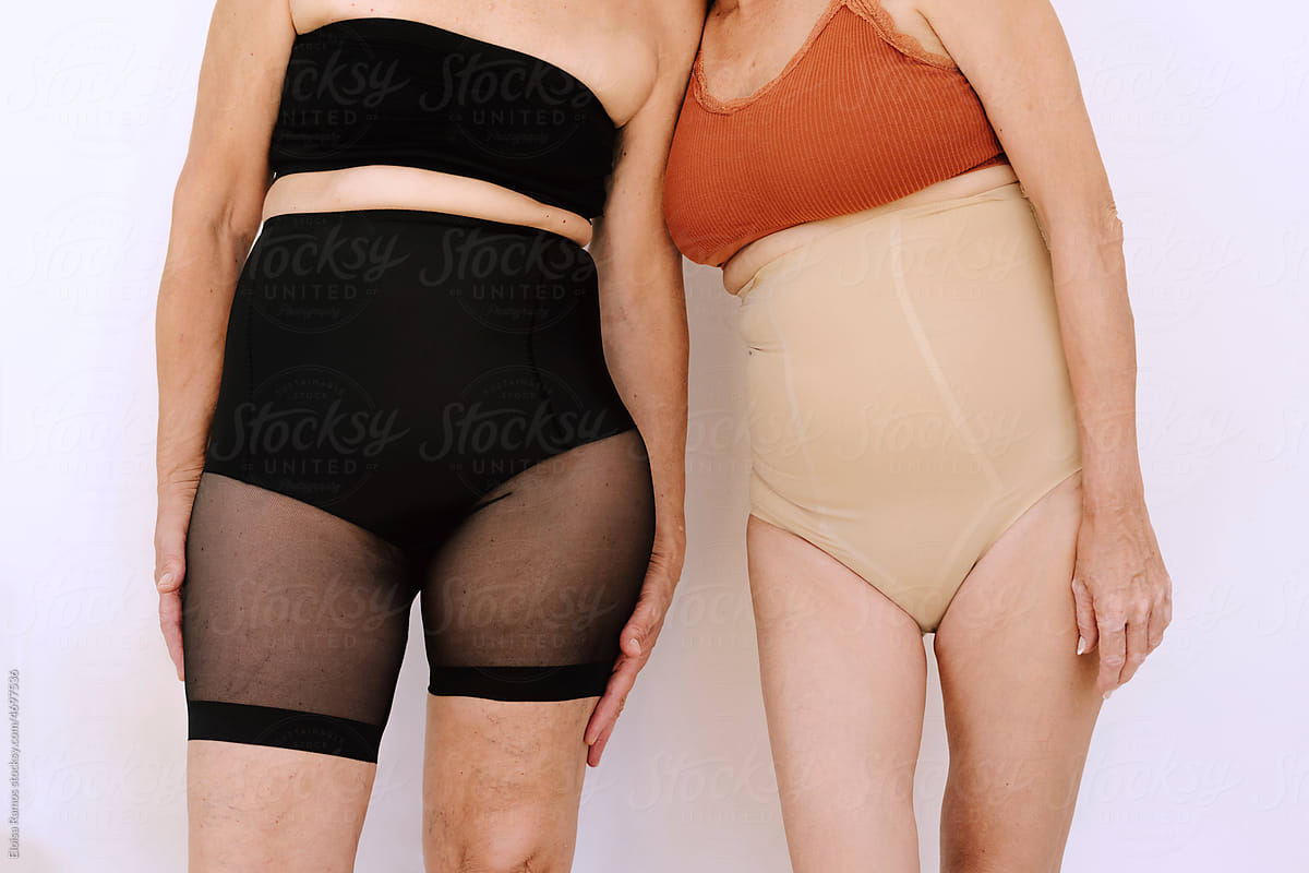 Mature Women With Neutral Cotton Underwear by Stocksy Contributor Eloisa  Ramos - Stocksy