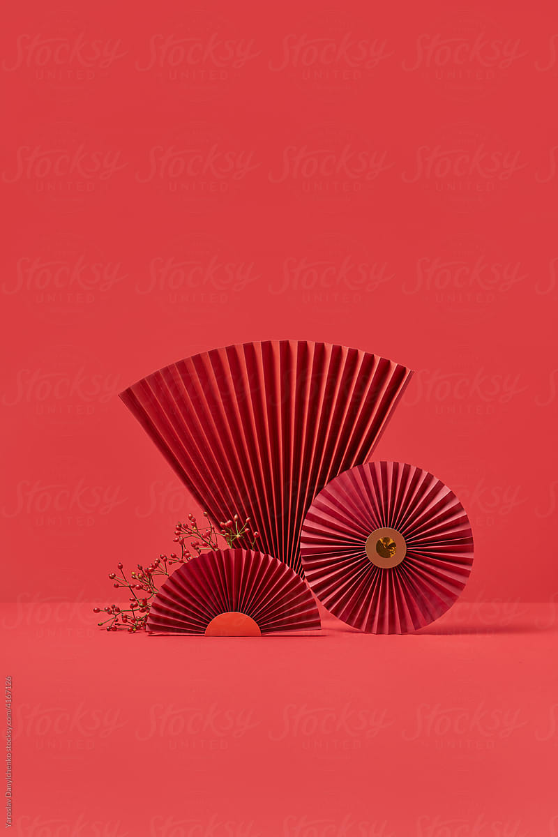 Chinese traditional origami fans