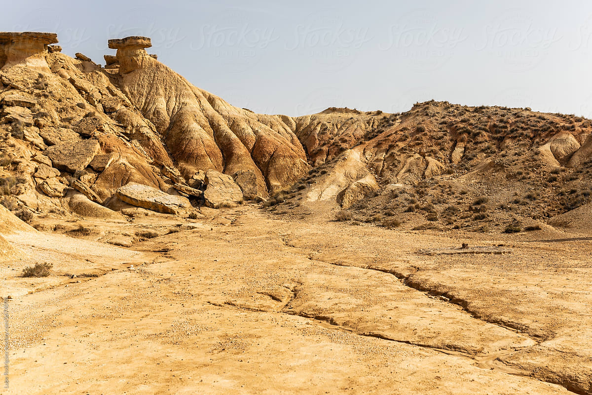desert landscape of las bardenas reales