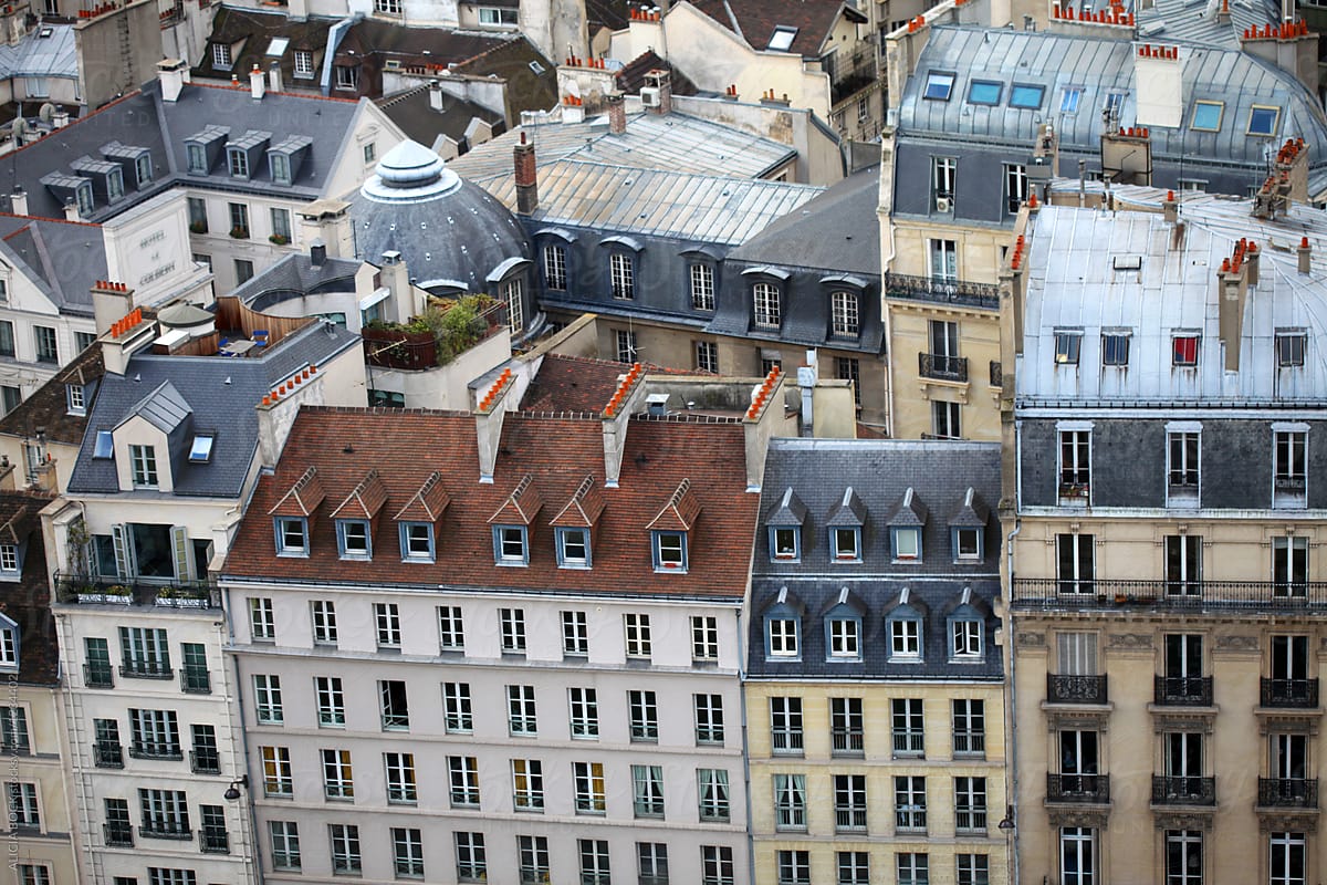 Overlooking Paris Rooftops From High Above The City