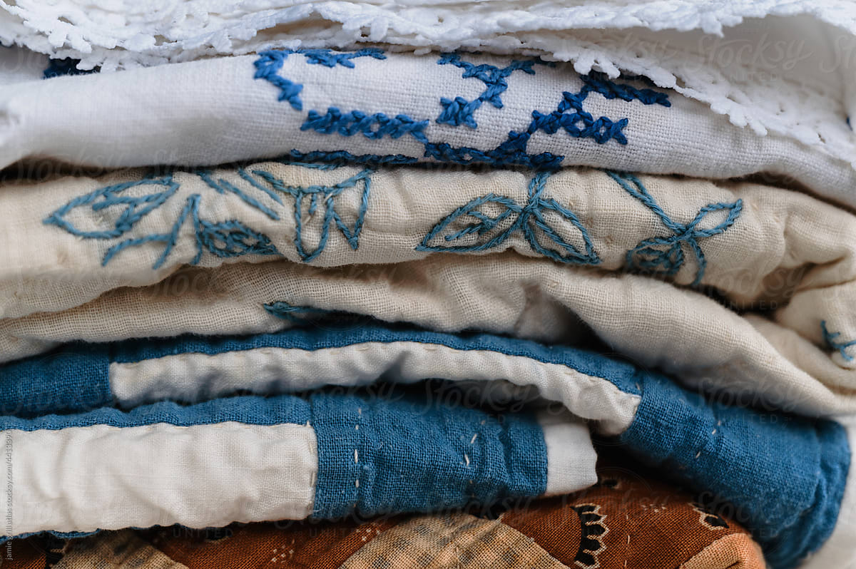 Stack of Heirloom Textiles