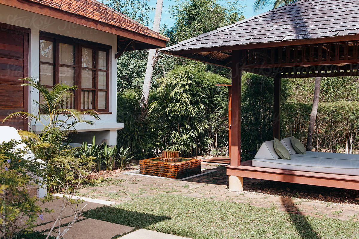 Accommodation at a luxury resort in South East Asia.