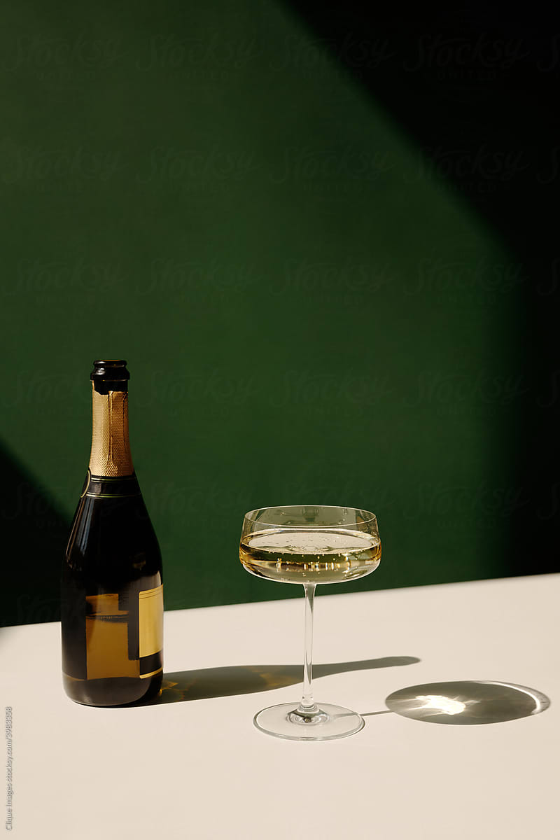 Champagne in margarita glass