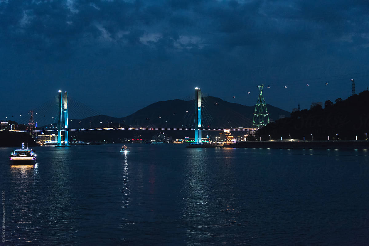 Night view of Yeosu, South Jeolla Province, South Korea